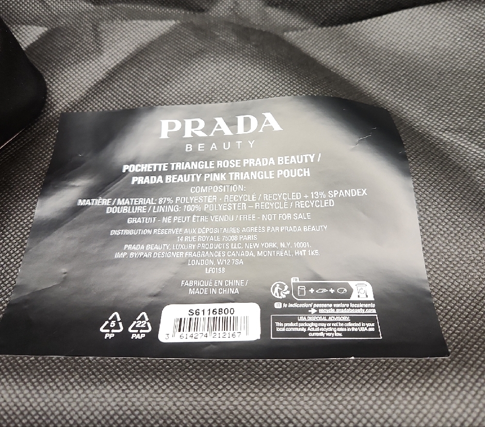 Prada Beauty Triangle Pochette Rose Pouch - Picture 8 of 12